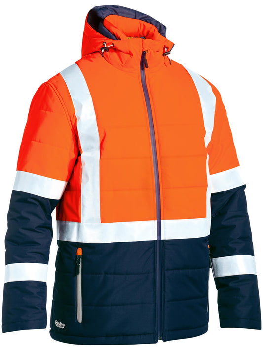 BJ6929HT - Taped Hi Vis Puffer Jacket - UNBRANDED