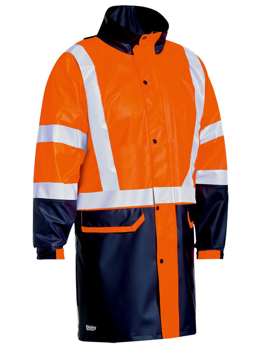 BJ6935HT - Taped Hi Vis Stretch PU Rain Coat - UNBRANDED