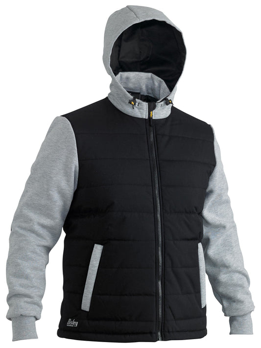 BJ6944 - Flx & Move™ Contrast Puffer Fleece Hooded Jacket - UNBRANDED