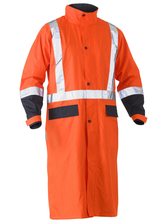 BJ6961T - Taped Hi Vis Long Rain Coat - UNBRANDED