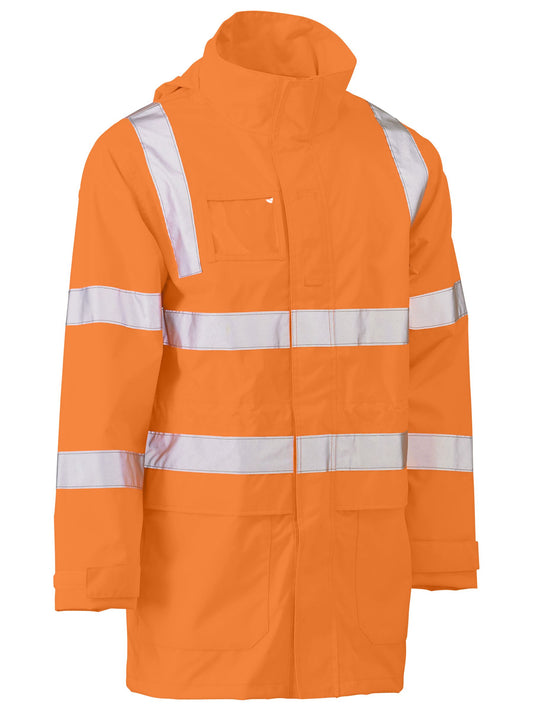 BJ6964T - Taped Hi Vis VIC Rail Wet Weather Jacket - UNBRANDED