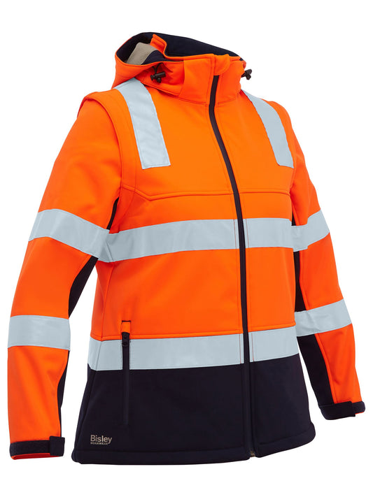 BJL6078T - Women's Taped Two Tone Hi Vis 3-in-1 Soft Shell Jacket - UNBRANDED