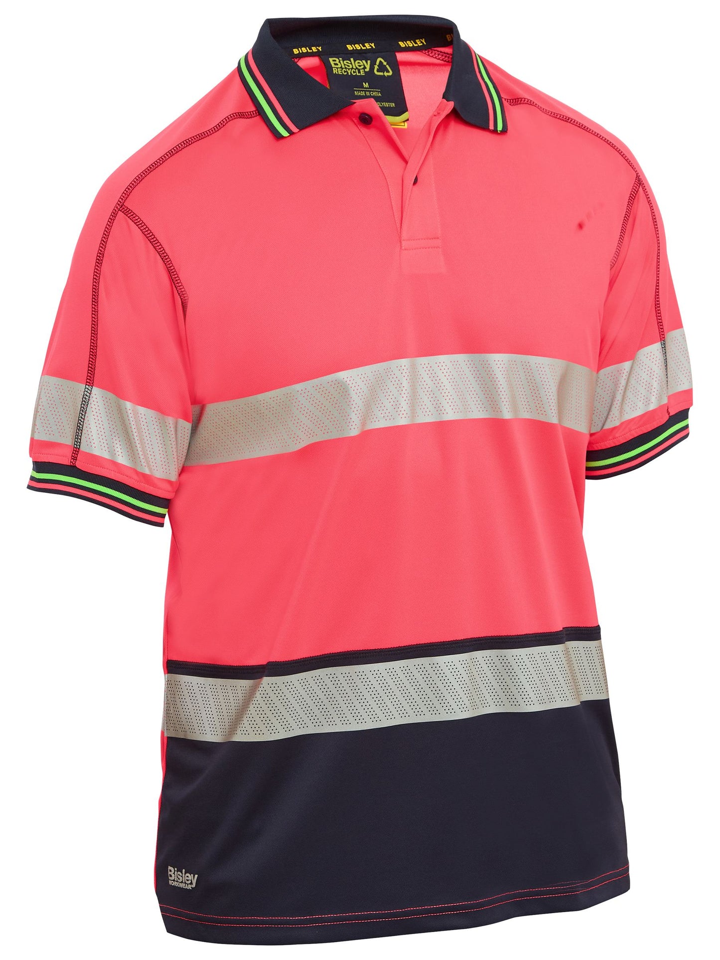 BK1219T - Taped Hi Vis Polyester Mesh Polo - UNBRANDED