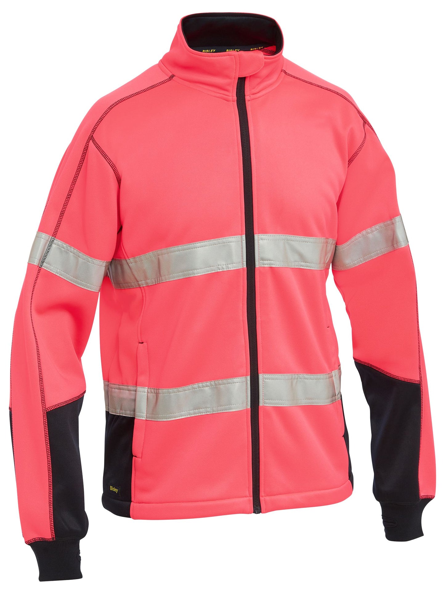 BK6611T - Men's Taped Hi Vis Zip Front Fleece - UNBRANDED