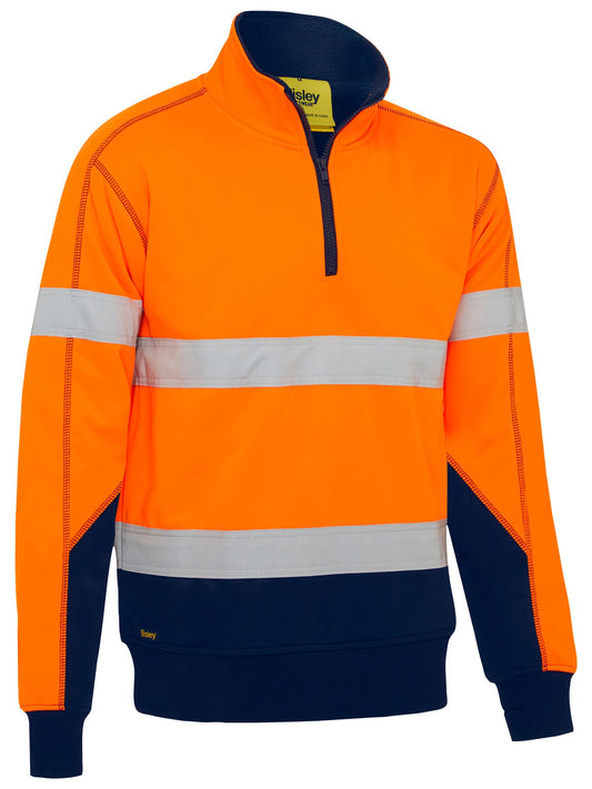 BK6987T - Taped Hi Vis 1/4 Zip Fleece Pullover with Sherpa Lining - UNBRANDED