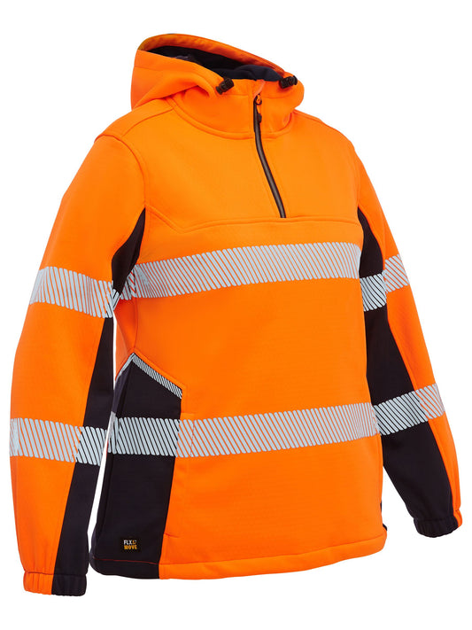 BKL6571T - Women's Flx & Move™ Hi Vis Taped Liquid Repellent Fleece Hoodie - UNBRANDED
