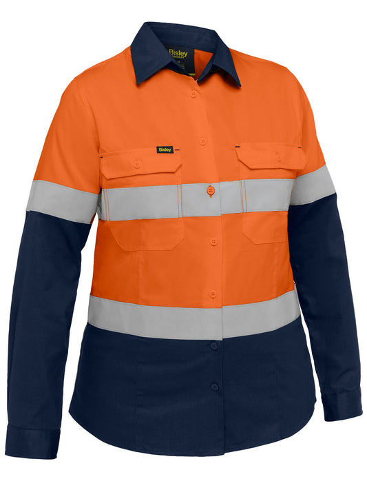 BL6390T - Industrial Women's Taped Hi Vis Cool Lightweight Vented Shirt - UNBRANDED