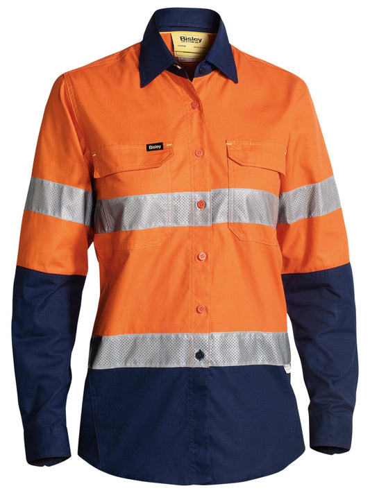 BL6415T - Women's X Airflow™ Taped Hi Vis Ripstop Shirt - UNBRANDED