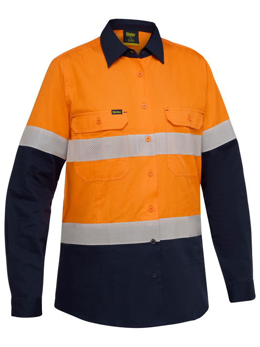 BL6495T - Women's Taped Hi Vis Ripstop Vented Shirt - UNBRANDED