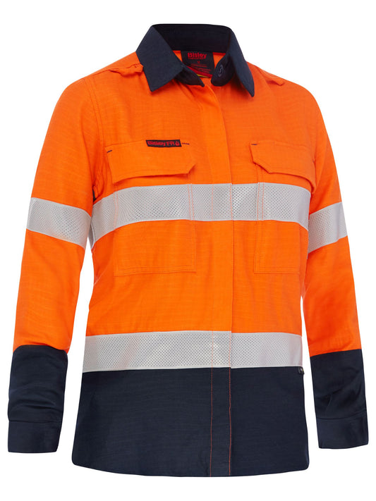 BL8338T - Apex 160 Women's Taped Hi Vis FR Ripstop Vented Shirt - UNBRANDED