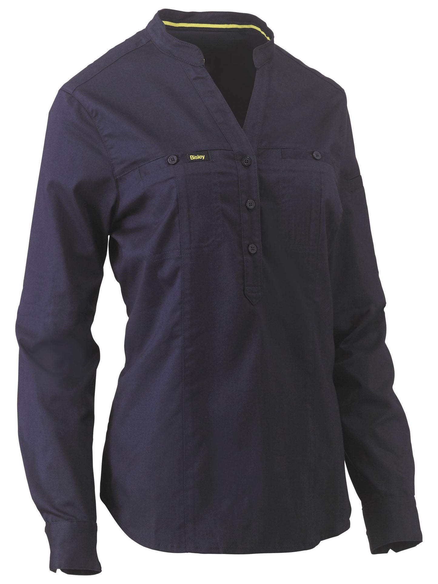 BLC6063 - Women's Stretch V-Neck Closed Front Shirt - UNBRANDED
