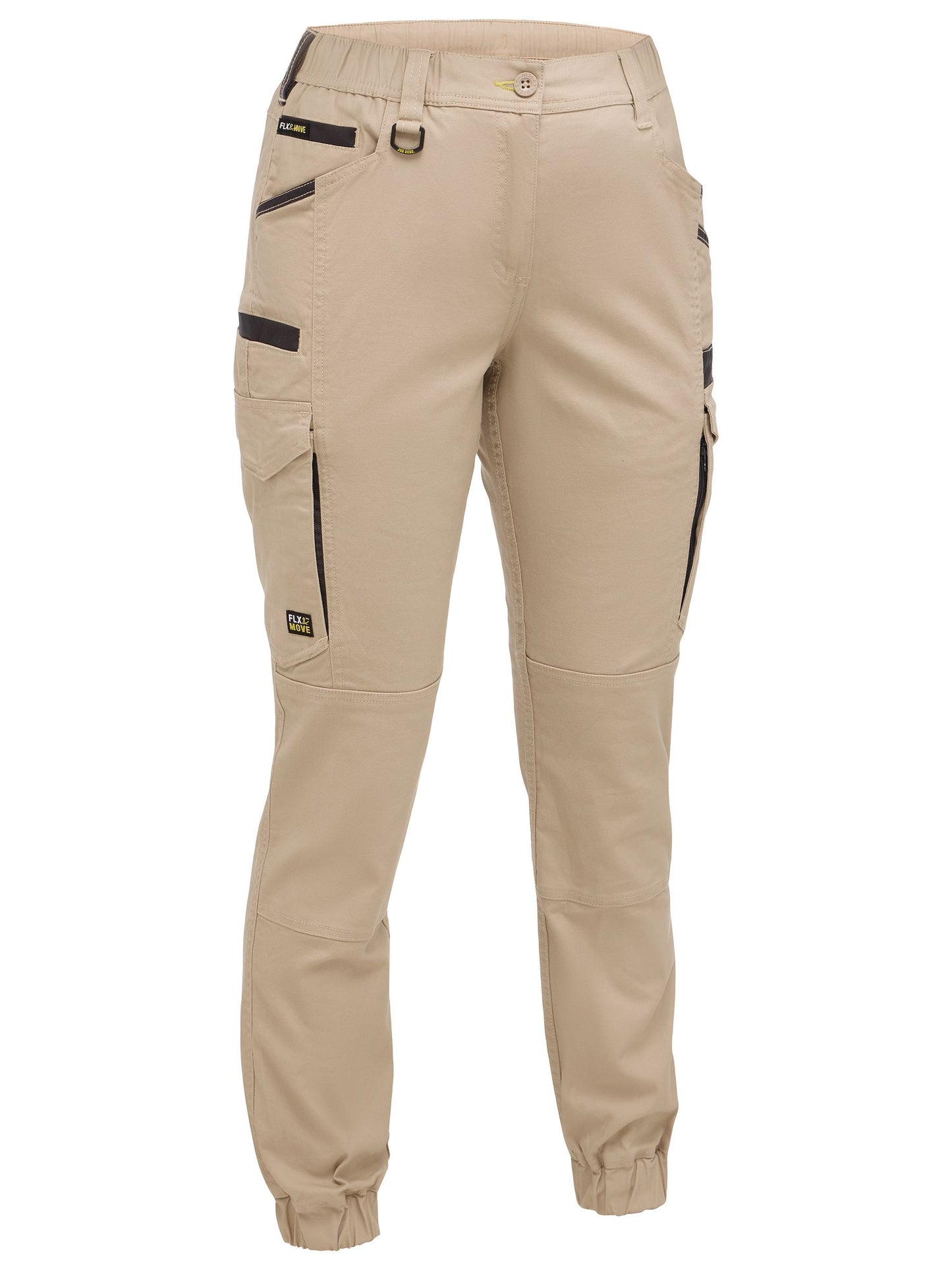 BPCL6237 - Womens Flx & Move™ Elastic Waist Cargo Cuffed Pants - UNBRANDED