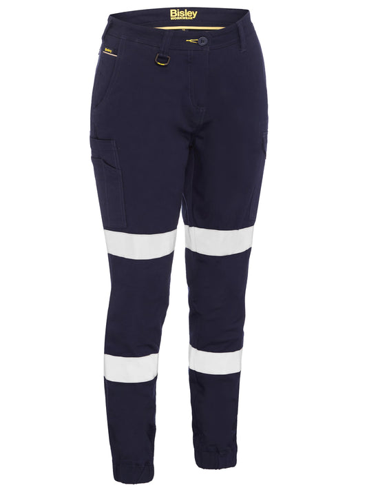 BPL6028T - Women's Taped Cotton Cargo Cuffed Pants - UNBRANDED
