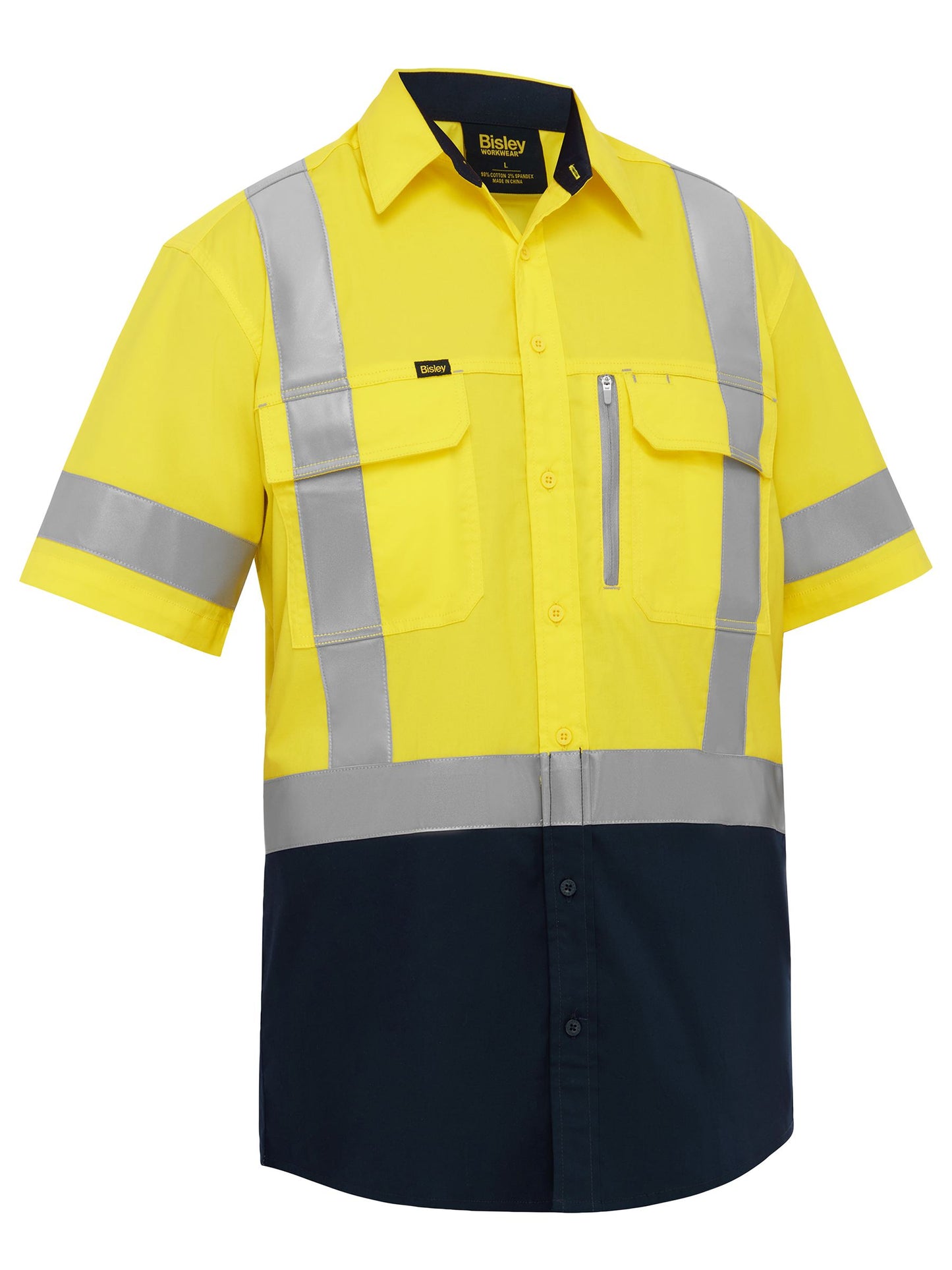 BS1176XT - X Taped Hi Vis Stretch Cotton Shirt - UNBRANDED