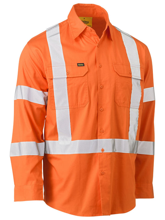 BS6166XT - X Taped Biomotion Hi Vis Cool Lightweight Drill Shirt - UNBRANDED