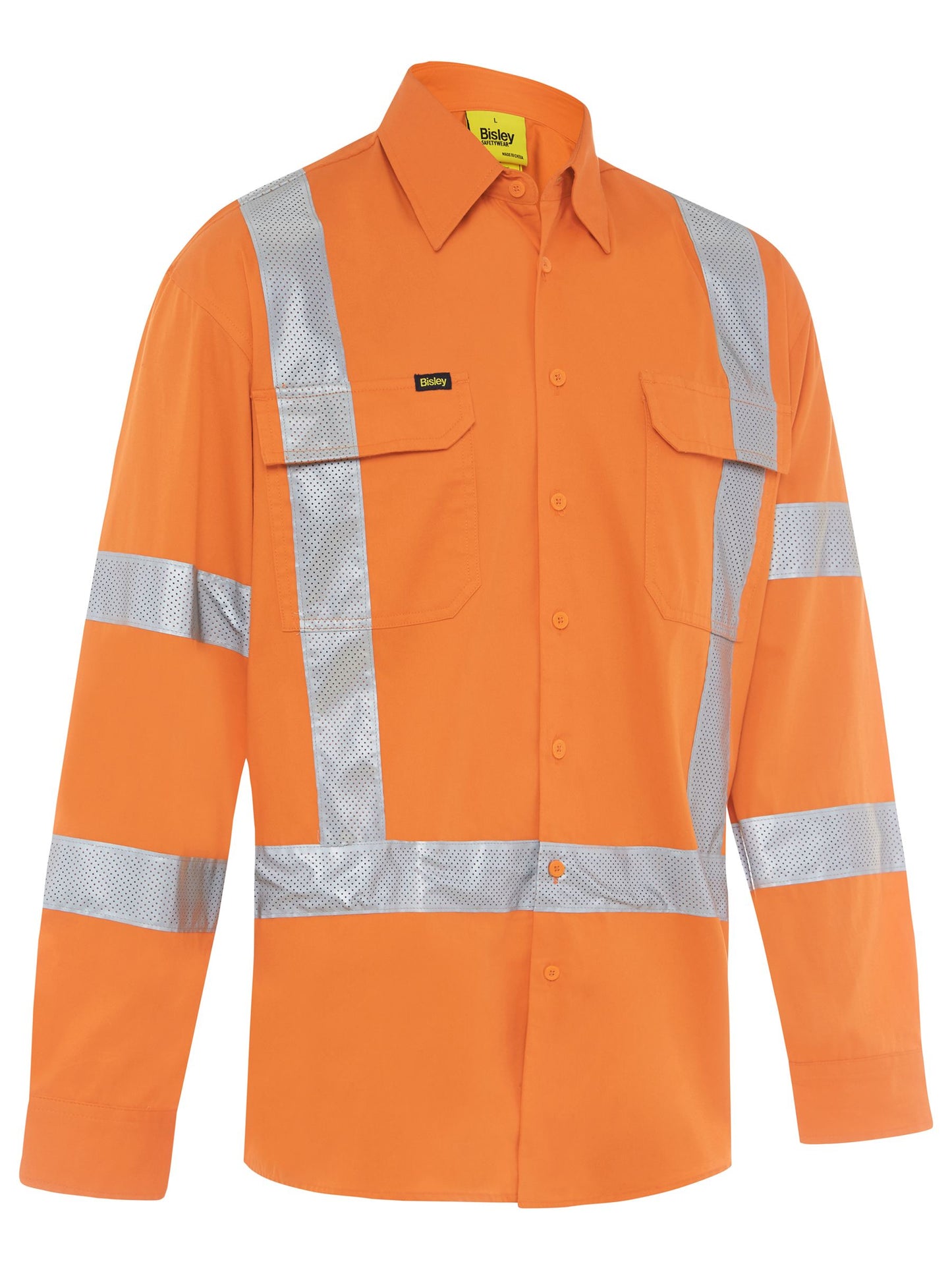 BS6166XT - X Taped Biomotion Hi Vis Cool Lightweight Drill Shirt - UNBRANDED
