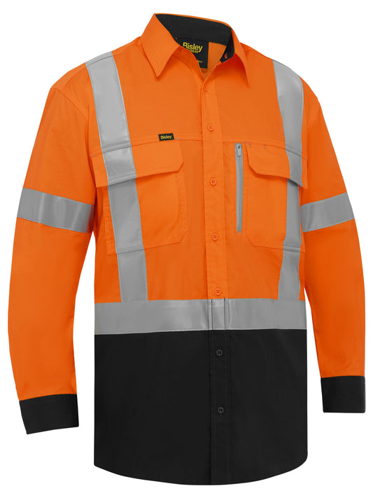 BS6176XT - X Taped Hi Vis Stretch Cotton Shirt - UNBRANDED