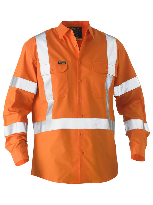 BS6266XT - Recycle X Taped Hi Vis Drill Shirt - UNBRANDED