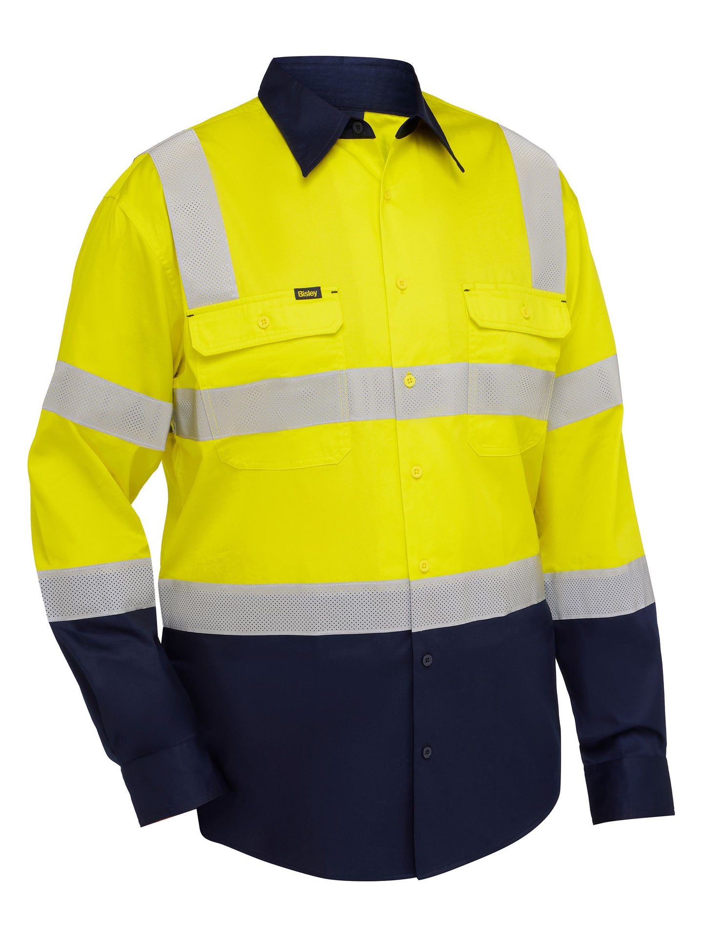 BS6396T - Taped Biomotion Hi Vis Cool Lightweight Vented Shirt - UNBRANDED
