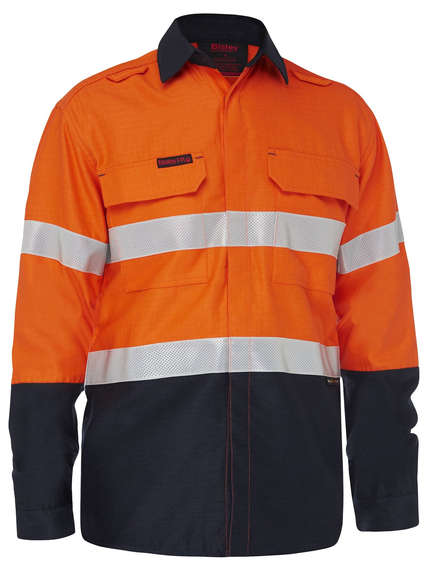BS8438T - Apex 185 Taped Hi Vis FR Ripstop Vented Shirt - UNBRANDED