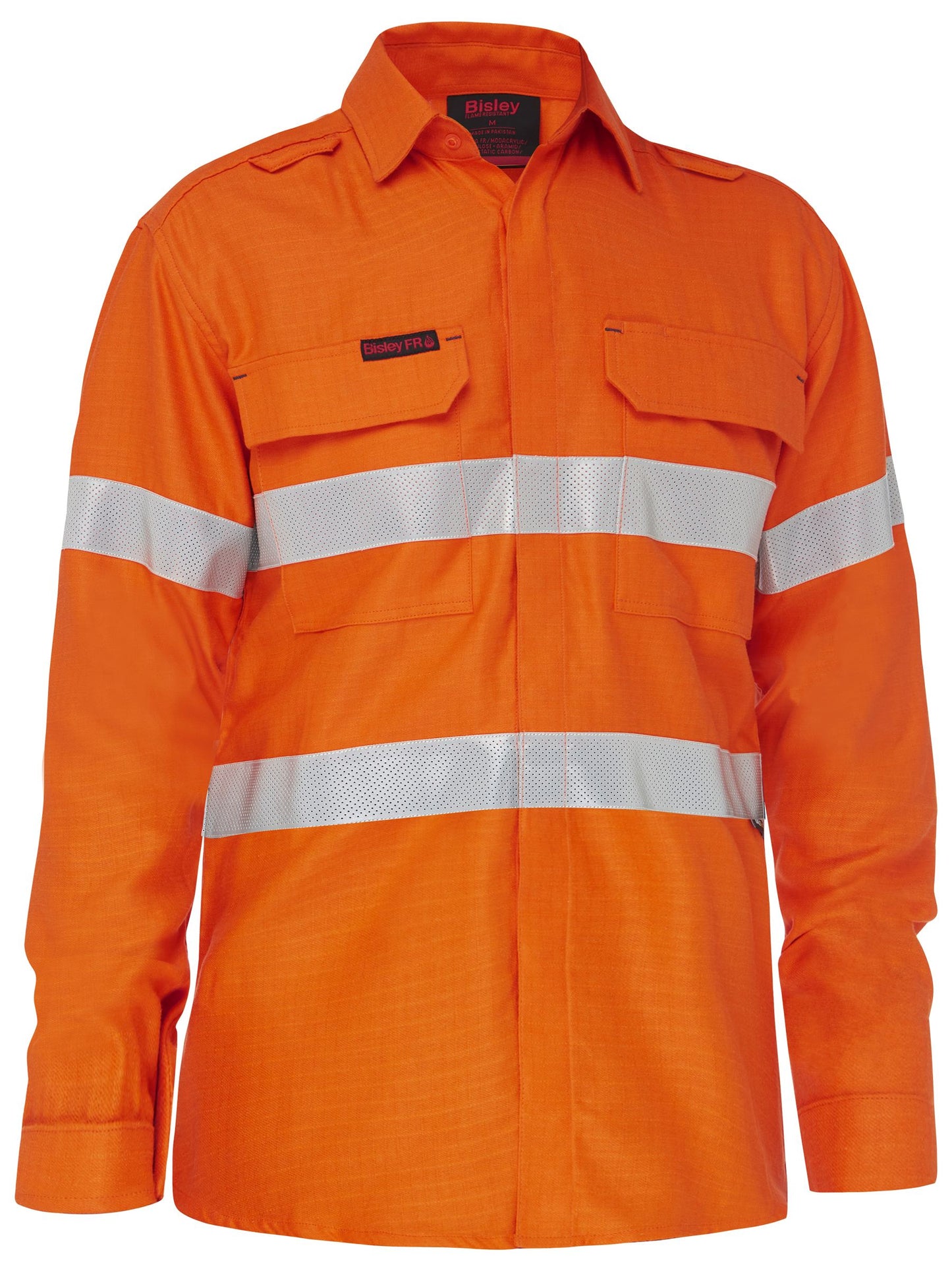 BS8439T - Apex 185 Taped Hi Vis Ripstop FR Vented Shirt - UNBRANDED