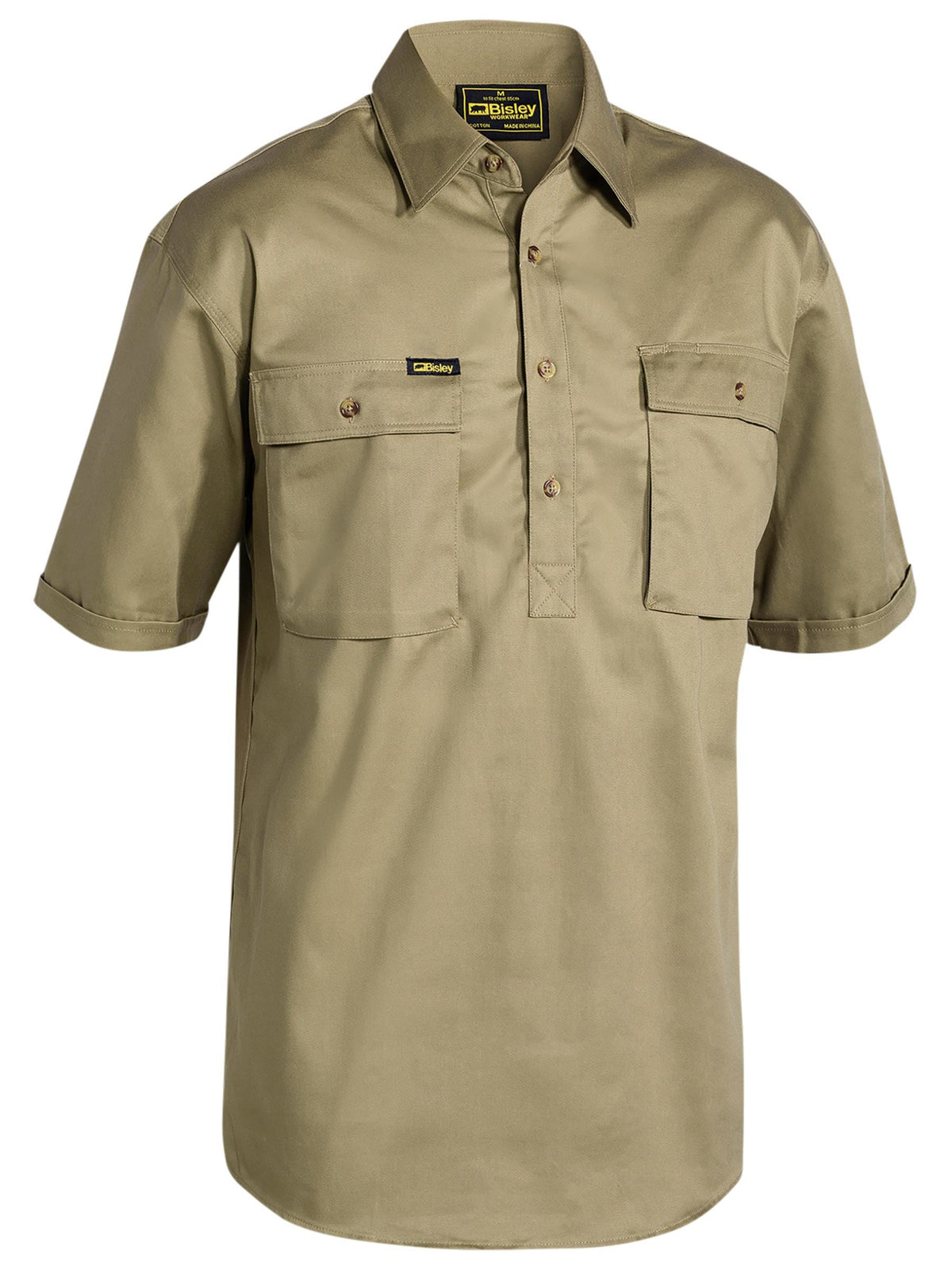 BSC1433 - Closed Front Cotton Drill Shirt - UNBRANDED