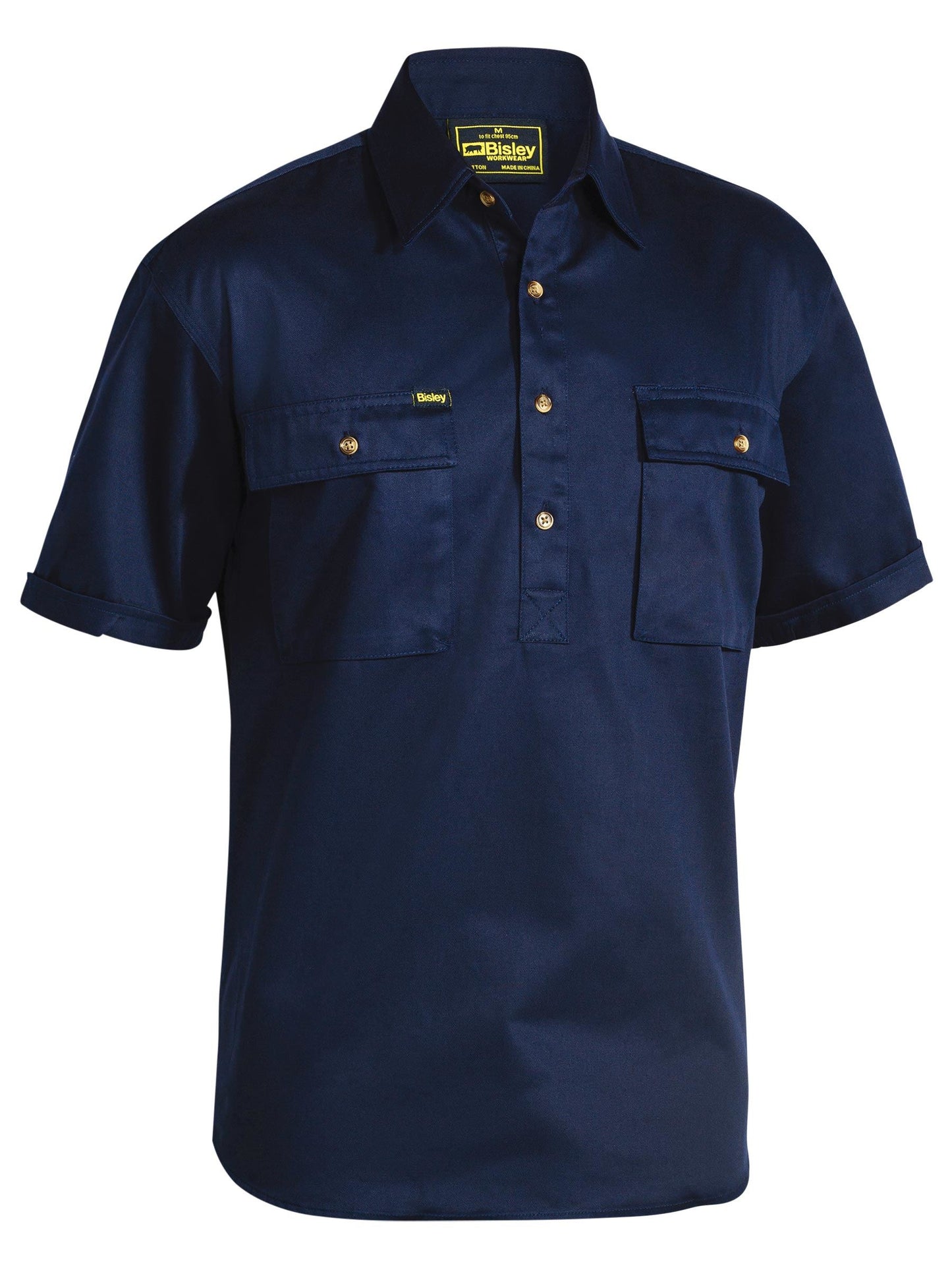 BSC1433 - Closed Front Cotton Drill Shirt - UNBRANDED