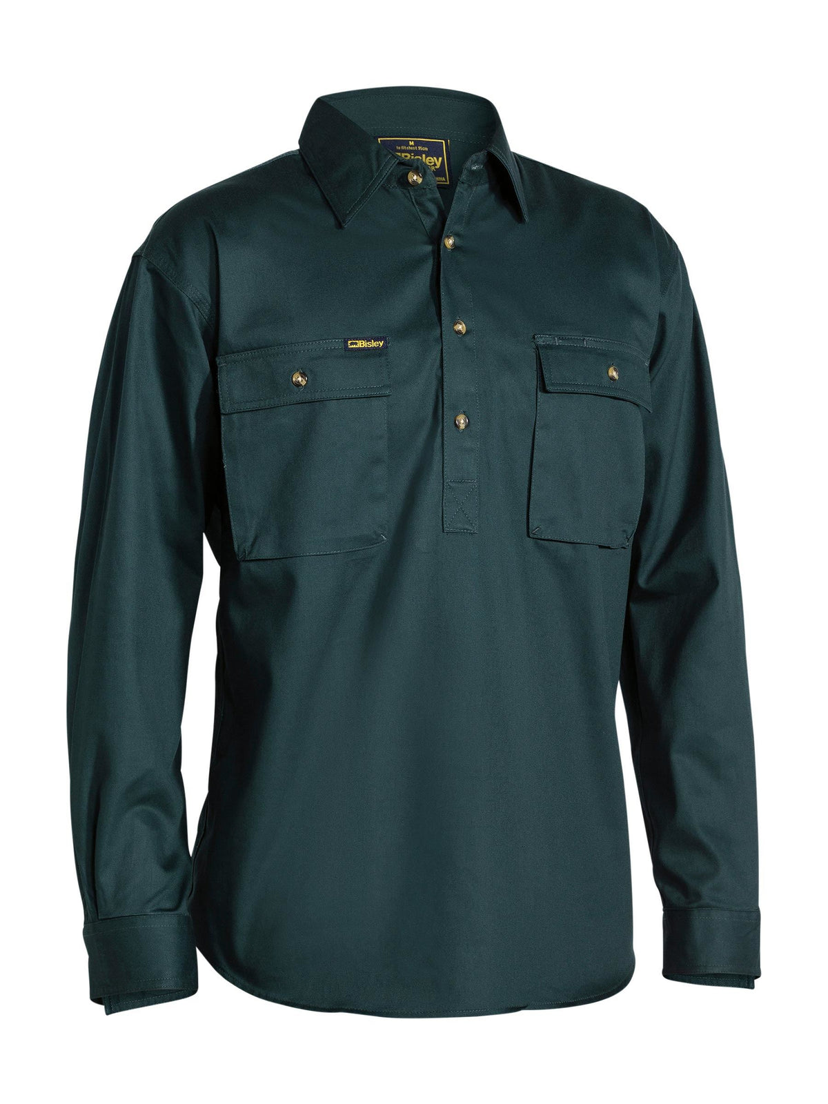 BSC6433 - Closed Front Cotton Drill Shirt - UNBRANDED