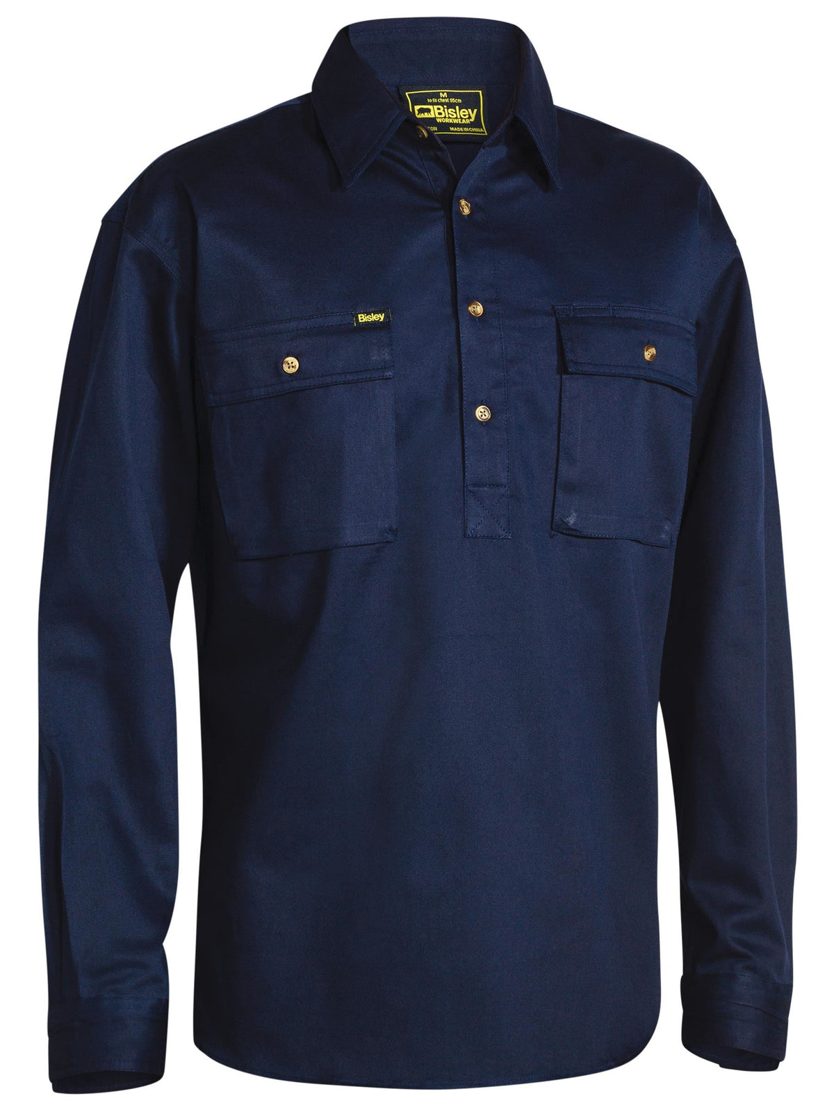 BSC6433 - Closed Front Cotton Drill Shirt - UNBRANDED