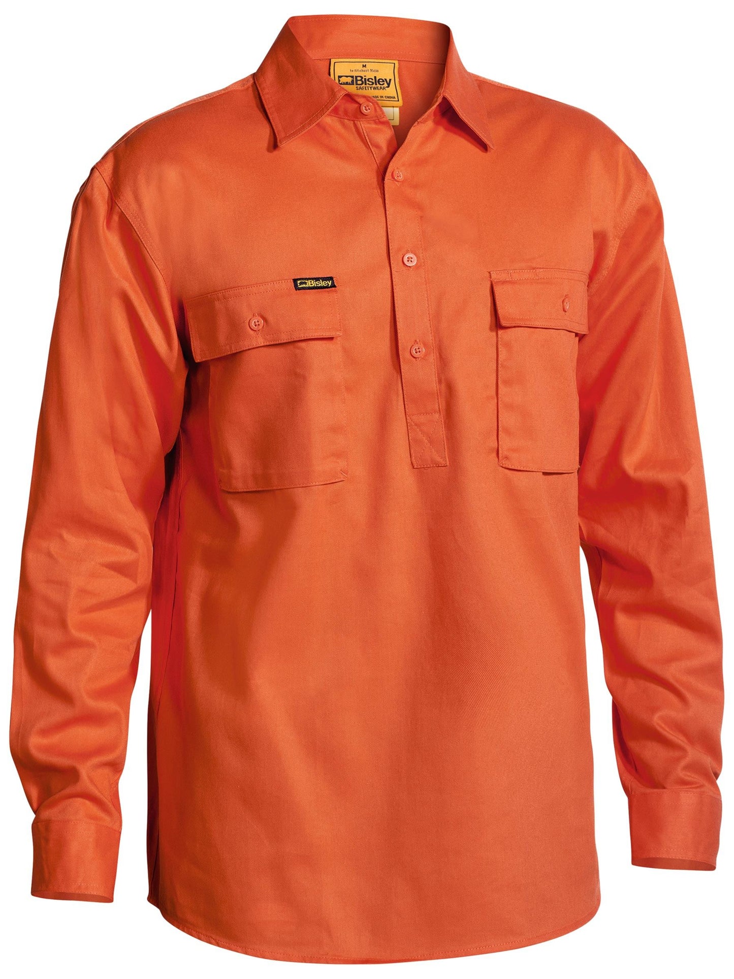 BSC6433 - Closed Front Cotton Drill Shirt - UNBRANDED