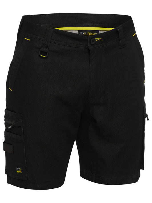 BSHC1335 - Flx and Move™ Stretch Denim Zip Cargo Shorts - UNBRANDED