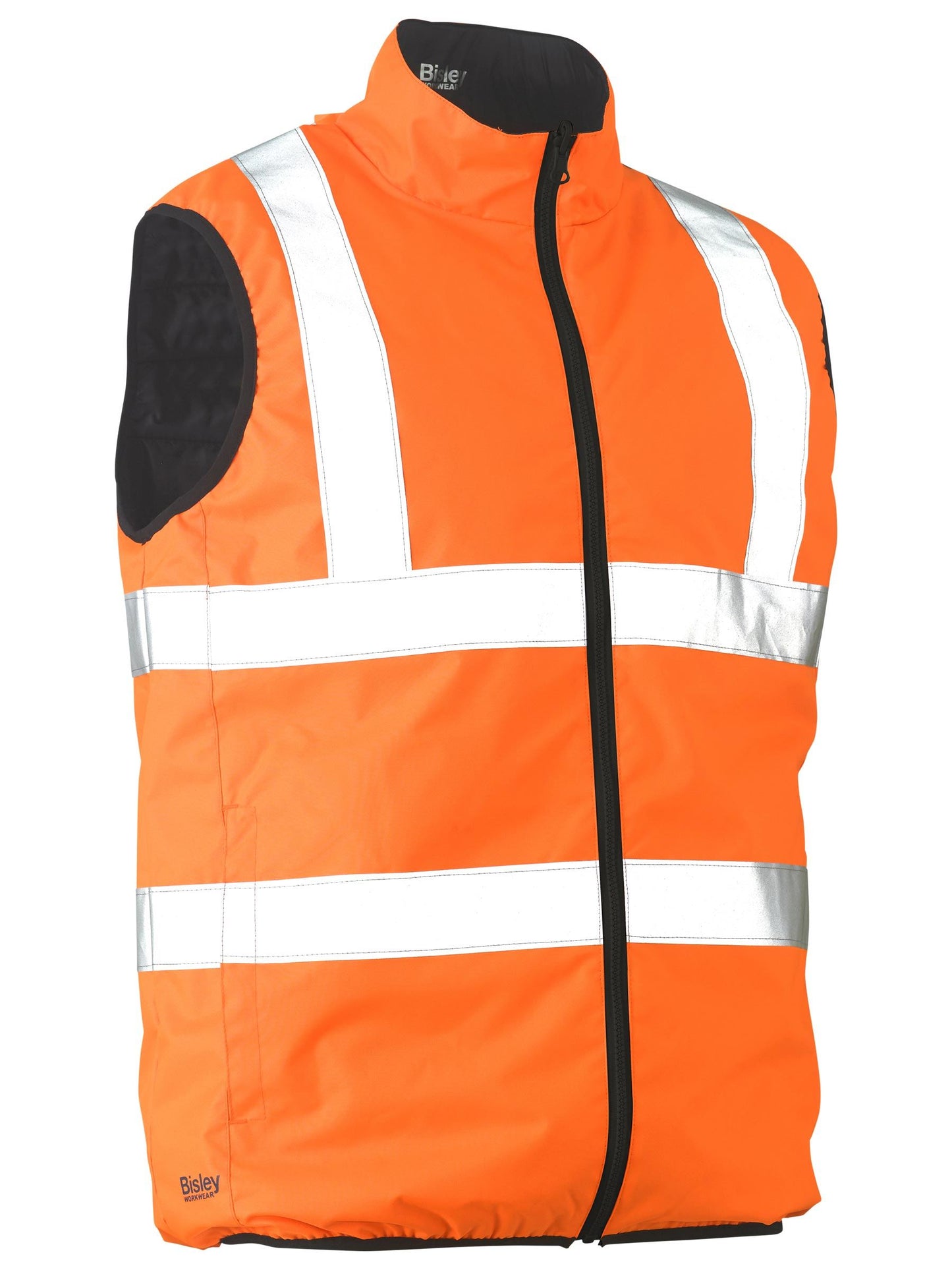 BV0330HT - Taped Hi Vis Reversible Puffer Vest - UNBRANDED