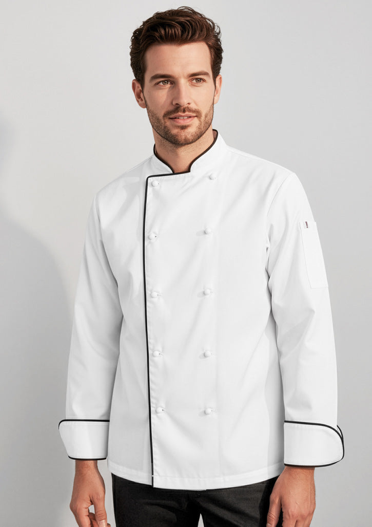 CH230ML - Mens Al Dente Long Sleeve Chef Jacket - UNBRANDED