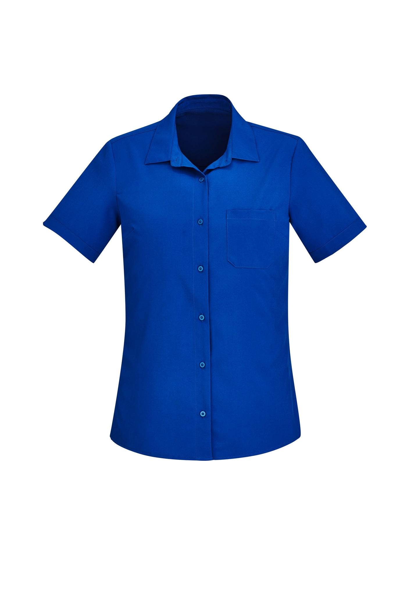 CS947LS - Womens Florence Plain Short Sleeve Shirt - UNBRANDED