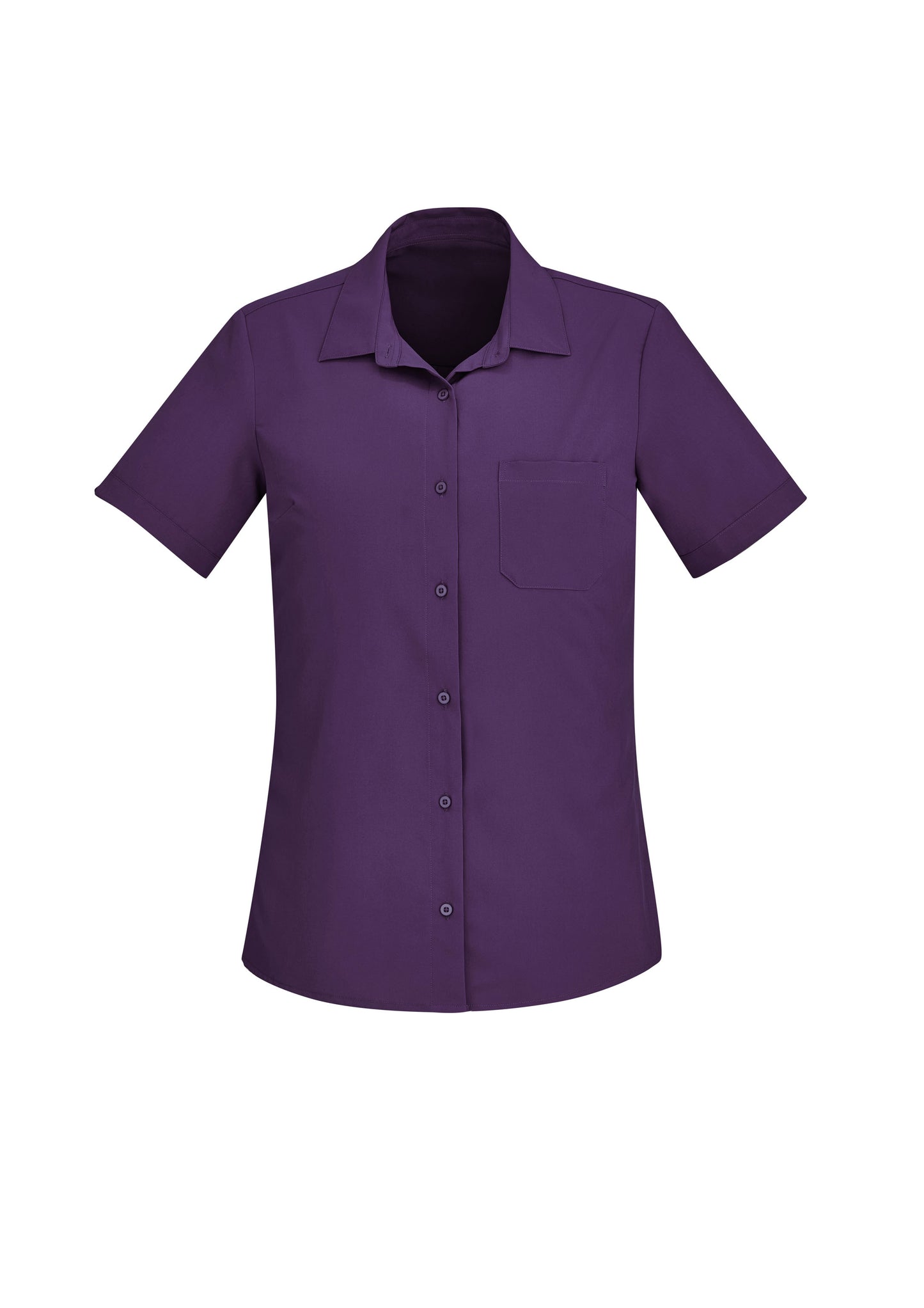 CS947LS - Womens Florence Plain Short Sleeve Shirt - UNBRANDED