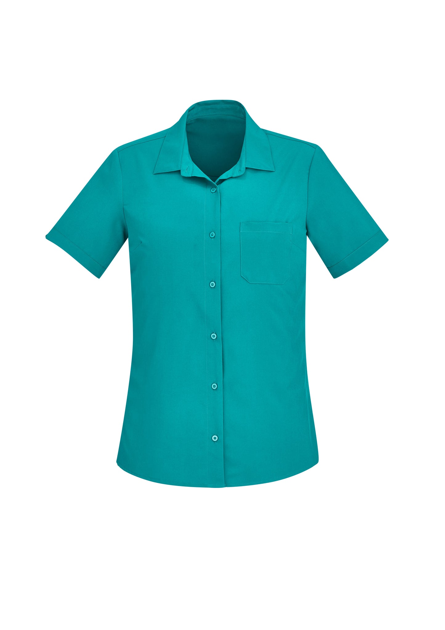 CS947LS - Womens Florence Plain Short Sleeve Shirt - UNBRANDED