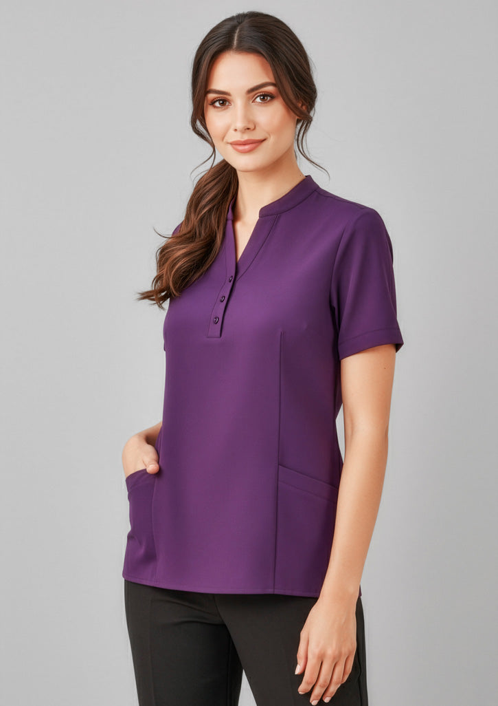 CS949LS - Womens Florence Plain Tunic - UNBRANDED
