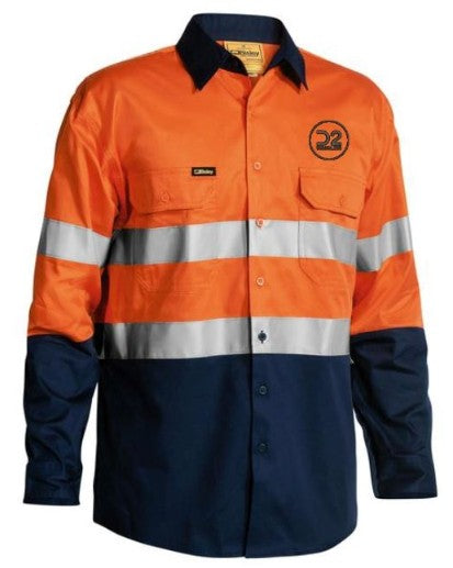 D2 STAINLESS - Taped Hi Vis Cool Lightweight Shirt L/S BS6896
