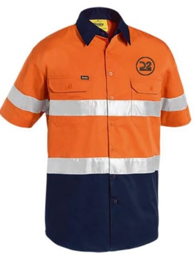 D2 STAINLESS - Taped Hi Vis Cool Lightweight Shirt S/S BS1896