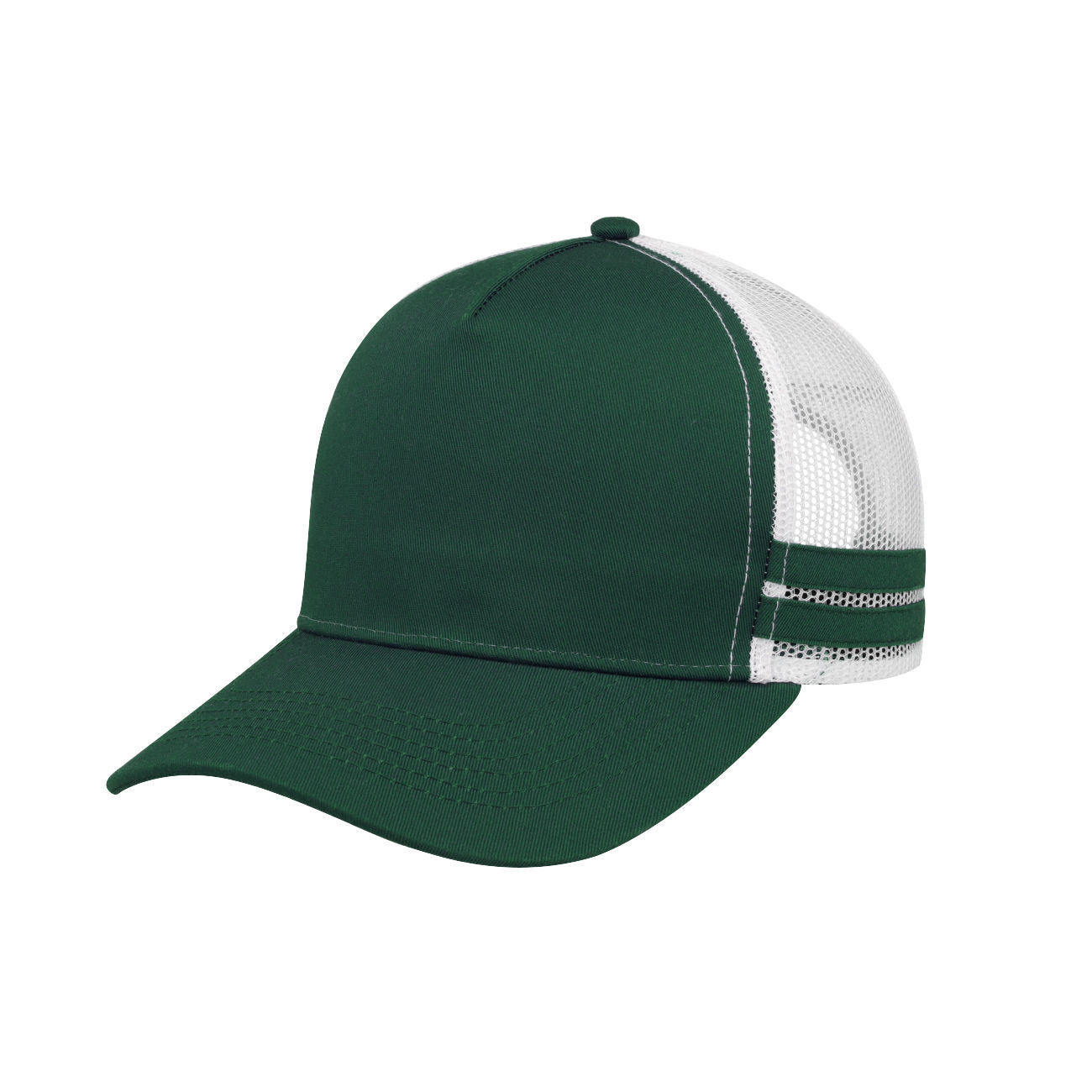 F24503 - F24503 Headwear24 Stripe Trucker Curved Peak - UNBRANDED