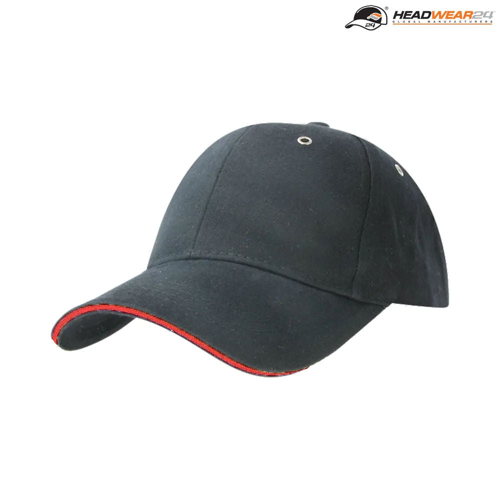 HM6001 - M6001 Headwear24 Metal Sandwich Peak - UNBRANDED