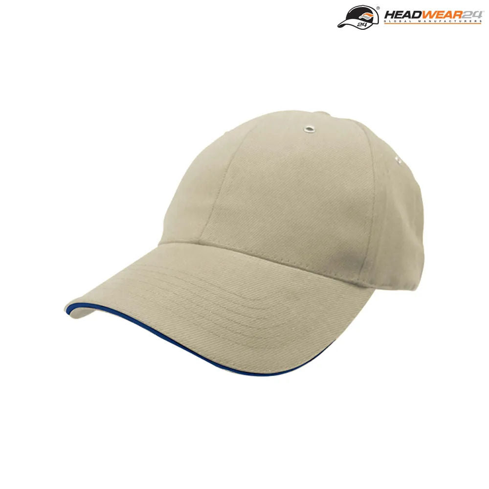 HM6001 - M6001 Headwear24 Metal Sandwich Peak - UNBRANDED