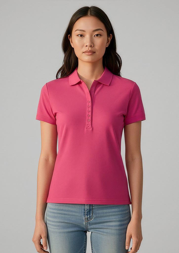 P400LS - Womens Crew Short Sleeve Polo - UNBRANDED