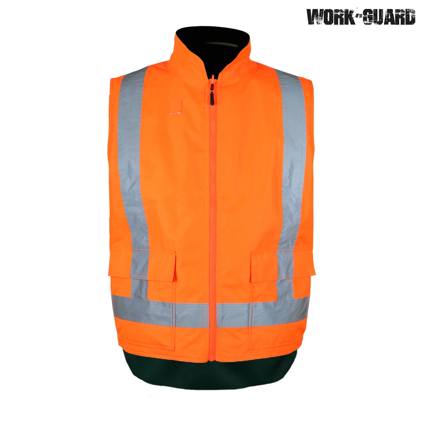 R461X - R461X Workguard Reversible Fleece Lined Safety Vest Day/Night - UNBRANDED