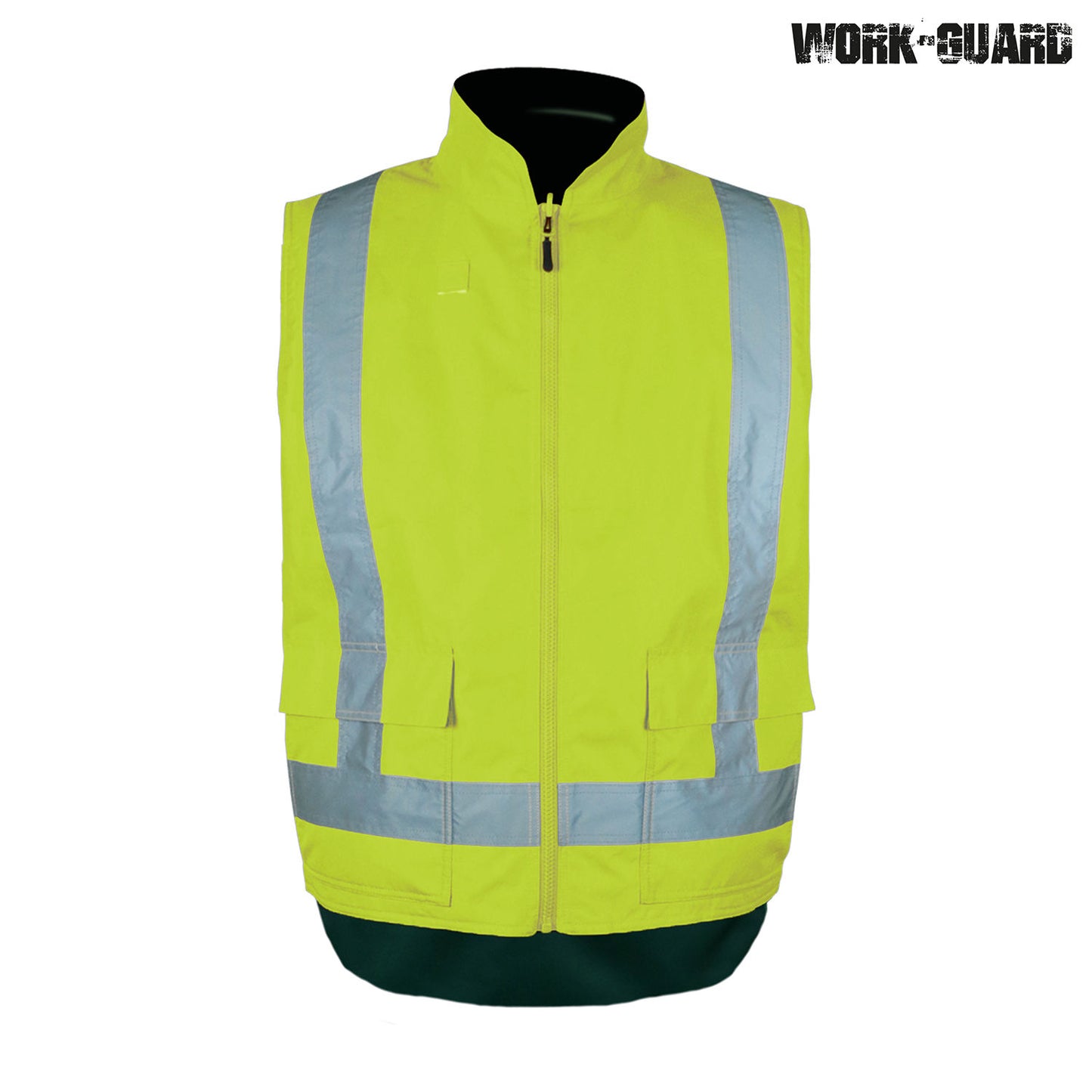 R461X - R461X Workguard Reversible Fleece Lined Safety Vest Day/Night - UNBRANDED