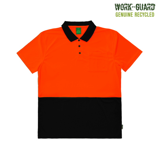 R481X - R481X Workguard Recycled Hi Vis SS Polo - UNBRANDED