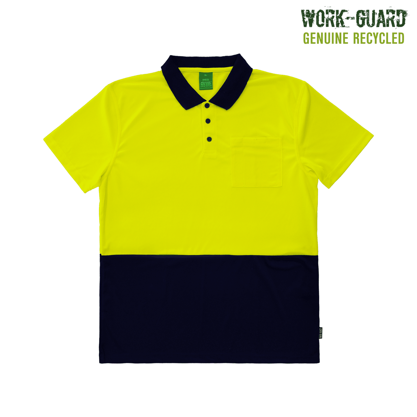 R481X - R481X Workguard Recycled Hi Vis SS Polo - UNBRANDED