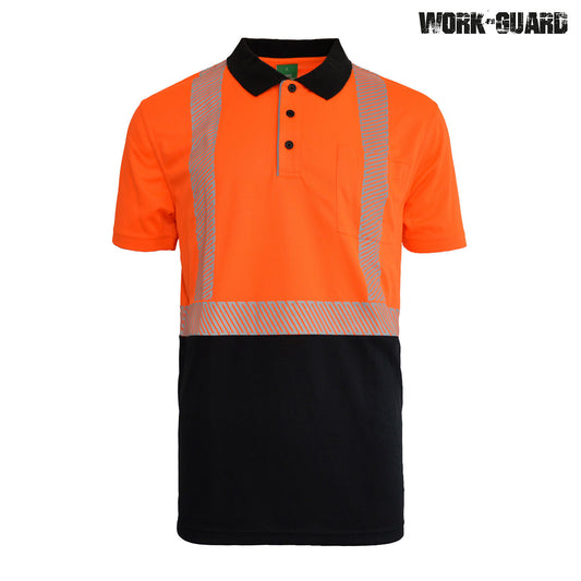 R485X - R485X Workguard Recycled Hi Vis SS D/N Polo - UNBRANDED
