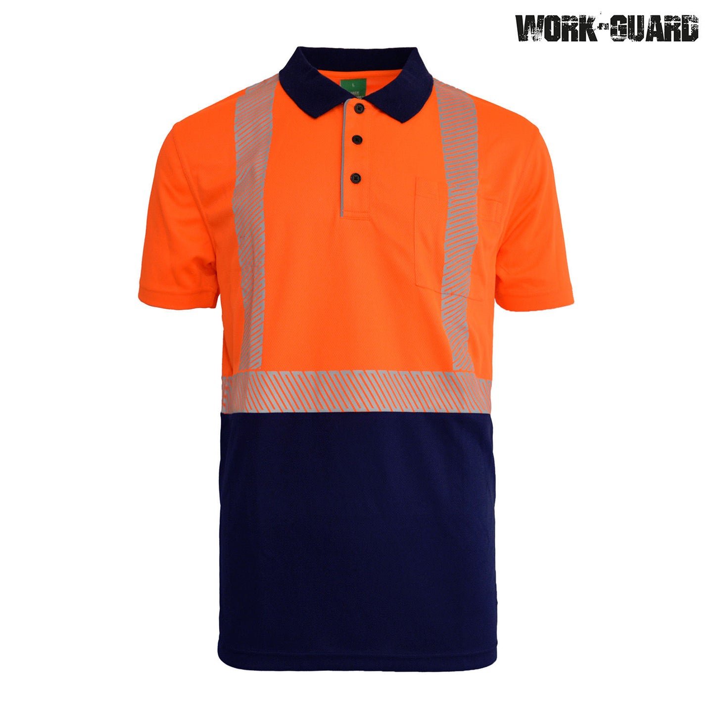 R485X - R485X Workguard Recycled Hi Vis SS D/N Polo - UNBRANDED