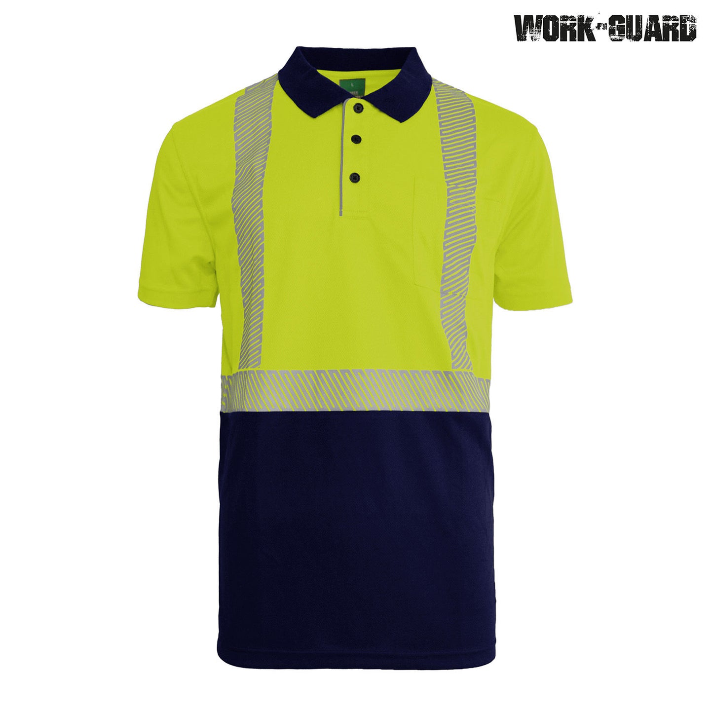 R485X - R485X Workguard Recycled Hi Vis SS D/N Polo - UNBRANDED